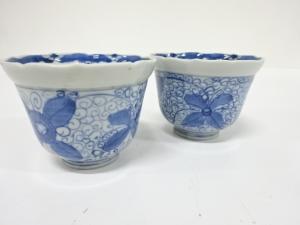 古伊万里　染付　向付　2客